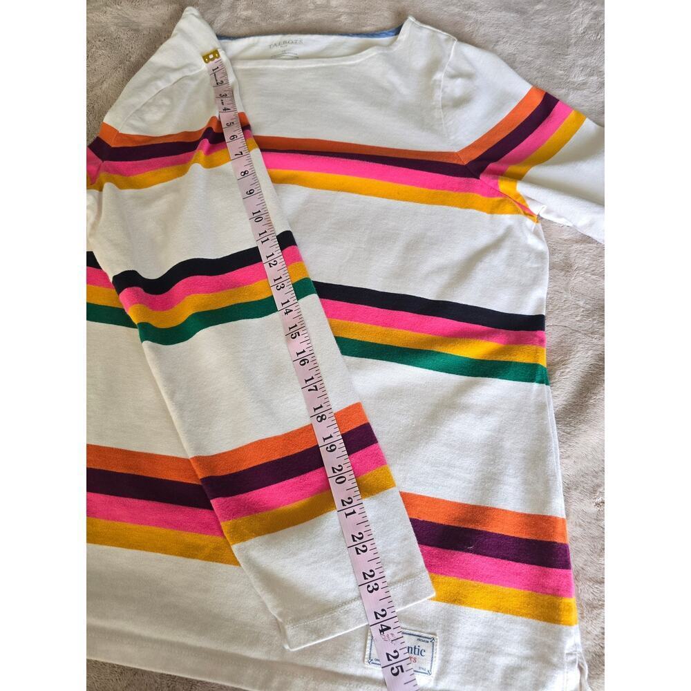 Talbots Annabelle Stripe Tee Plus Size 1x Cream O… - image 8